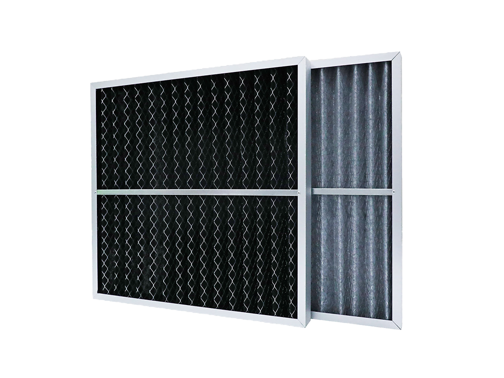 活性炭附网折叠棉板式过滤器